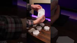 Unboxing LED Hexagon Lights from Amazon [upl. by Alakam]