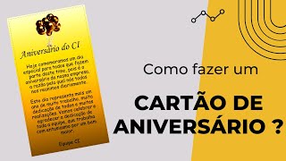 Cartão de aniversário no powerpoint  Informática na prática [upl. by Annaerb]