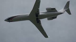 4K Flight Exec CRJ200 Arrival Saskatoon [upl. by Yand]