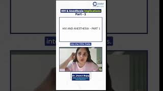 HIV amp Anesthesia Implications Part1  Dr Jhanvi Bajaj  Anesthesia Residency [upl. by Cuthbert]