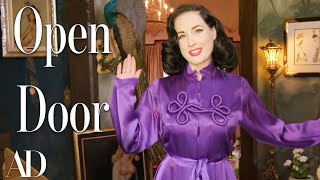 Inside Dita Von Teeses TaxidermyFilled Home  Open Door  Architectural Digest [upl. by Froemming]