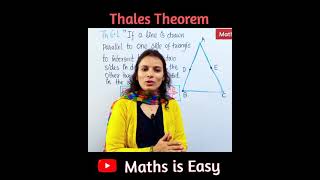 Triangles Class 10  Thales Theorem  Basic Proportionality Theorem BPT shorts youtubeshorts [upl. by Ahsinaj]