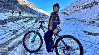 Snow Mein Cycle Chala Di 😂 [upl. by Adamok61]