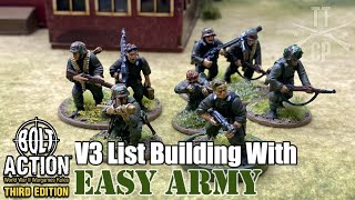 Tabletop CP Bolt Action Version 3 List Building With Easy Army [upl. by Latsirhc]