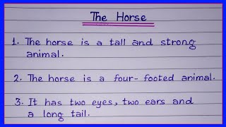 10 lines on horse in englishthe horse essay 10 lineshorse essay in english 10 lines [upl. by Gibert]