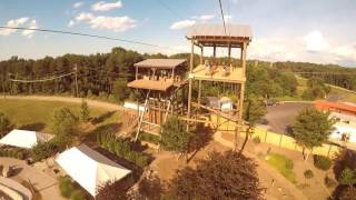 Double Down Ziplines at the US National Whitewater Center in Charlotte NC [upl. by Thurmond]