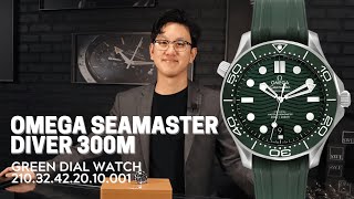 Omega Seamaster 300M Diver Green Dial 21032422010001  SwissWatchExpo [upl. by Llertac]