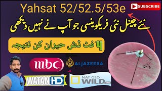 Yahsat 525°e 4 feet Dish setting new channel list and 1 dish 3 satellites [upl. by Arait]