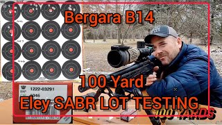 BERGARA B14R Lot Testing Eley SABR 22LR at 100 Yards [upl. by Hoeg]