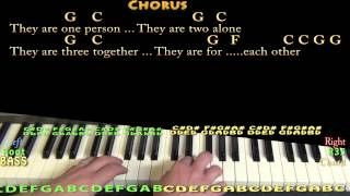 Helplessly Hoping CSNampY Piano Cover Lesson with ChordsLyrics [upl. by Etezzil]