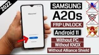 Samsung A20s FRP Bypass new technique [upl. by Ima]