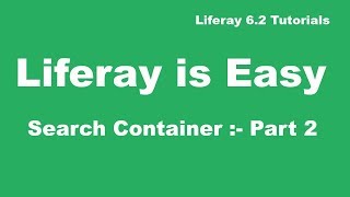 Liferay Tutorial 36  Search Container in Liferay Part 2 [upl. by Amsa]