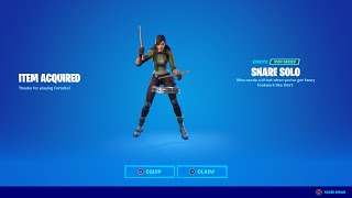 HOW TO GET NEW SNARE SOLO EMOTE FREE IN FORTNITE [upl. by Inaffit581]