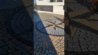 Courtyard floor paving ground paving stone constructiontechnology yard floor tiles floortiles [upl. by Fawcette]