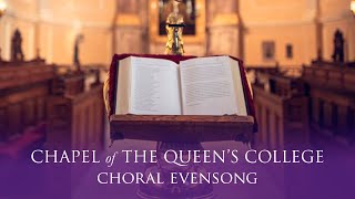 Choral Evensong Live from Queens on Wednesday 5 June 2024 [upl. by Aicilet]