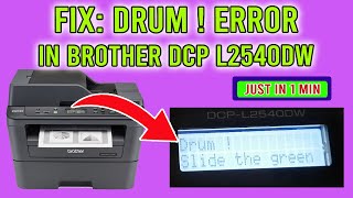 Drum  Slide the green tab on Drum Unit Fix in brother printer [upl. by Notxam]