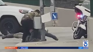 Video captures Good Samaritans rescuing CHP officer under attack in Orange County [upl. by Fiel]