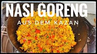 Nasi Goreng aus dem Kazan Dutch Oven  Wok Rezept schnelles Reisgericht [upl. by Eelyab]