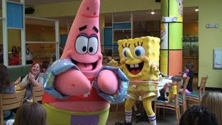 SpongeBob SquarePants Bikini Bottom Breakfast  Characters Rock Out at Nickelodeon Suites Resort [upl. by Bailie]