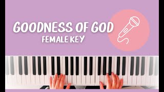 Goodness of God  KARAOKE FEMALE KEY Key of G [upl. by Nayab]