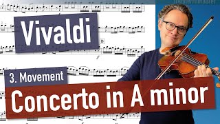 Vivaldi Concerto in A minor 3 Movement Op 3 No 6  Violin Sheet Music  Piano Accompaniment [upl. by Libove943]