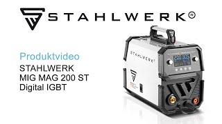 STAHLWERK Schweißgerät MIG MAG 200 ST Digital IGBT SchutzgasSchweißgerät  Inverter mit 200 A [upl. by Amiel]