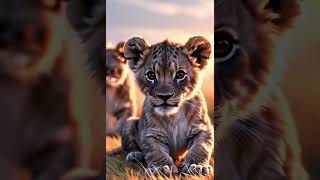 adorable lion cub in stunning hyperrealistic detail [upl. by Hollenbeck906]