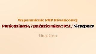 Nieszpory  7 października 2024  NMP Bolesnej [upl. by Fritts]