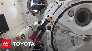 Robot Astronaut Speaks First Words in Outer Space  Toyota [upl. by Leuneb]