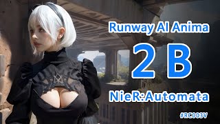 Runway AI Anima – 2B – NieRAutomata [upl. by Rramahs]