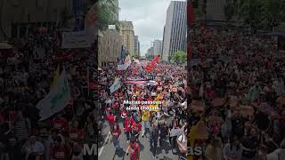 🔥AGORA Manifestação pelo fim da escala 6x1 lota a avenida paulista🔥 [upl. by Ayatnahs]