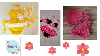 Imágenes trajes de baño crochet para bebe ❤️🏵️ [upl. by Torrell]