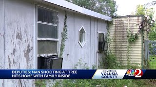 DeLand man shooting at tree hits home with family inside [upl. by Elocn]