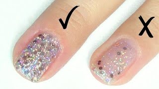 Nail Tuto  Bien appliquer son vernis pailleté┆Alyssia [upl. by Kulseth]