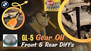 BMW xDrive Front amp Rear Differential Fluid Change  2017 X3 F25 bmwx3 gearoil carcare [upl. by Zoara531]