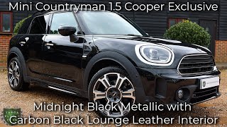 Mini Countryman 15 Cooper Exclusive registered September 2020 70 finished in Midnight Black [upl. by Elysia204]