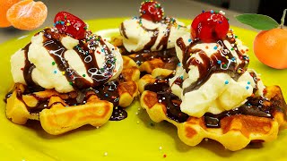 Waffles de Mandarina  Receta Casera y Deliciosa [upl. by Malcah]