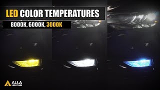 Compare LED Fog Lights  3000K Yellow vs 6000K White vs 8000K Ice Blue [upl. by Aiynot]