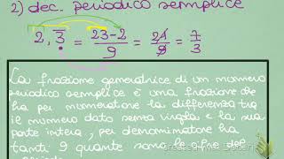 Frazione generatrice di un numero decimale ed ESERCIZI [upl. by Duleba]