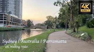 Sydney  Australia  Parramatta  Walking tour  4K 60 fps [upl. by Ztnarf]