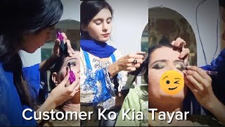 Aj saloon MN customer Ko Kiya ready✨ Ayesha hameed vlog [upl. by Miguela]