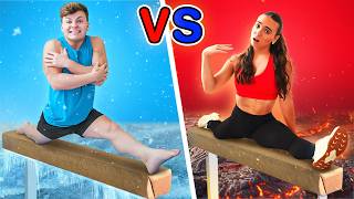 HOT vs COLD Gymnastics Challenge [upl. by Anailil]