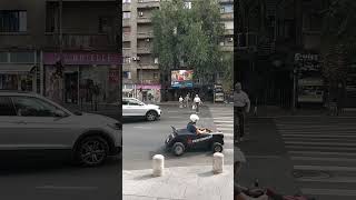 Old timey gokarts in the centre of Bucharest [upl. by Ingrim]