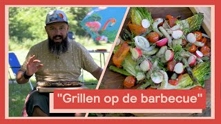 Dorade van de barbecue met gegrilde groentes 2  Campingkoken met Ramon [upl. by Schifra]