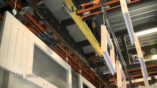 Railtechniek overhead monorail conveyor with automation [upl. by Garret]