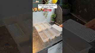 Kitchen OrganisersFridge Organiser BoxApne fridge ko banaye Spacious 🤗kitchen home youtube [upl. by Sollie]