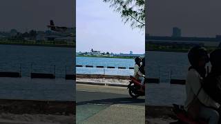 seaplane takeoff video Maldives [upl. by Aerdnaeel]