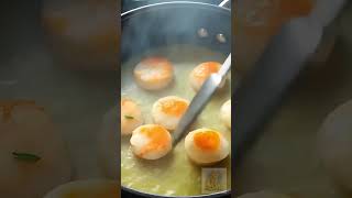 ASMR Seared Garlic Butter Herb Scallops food asmr short shorts satisfying cooking ai mukbang [upl. by Cherian492]