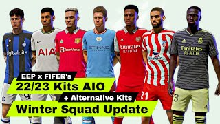 FIFA 22  EEP x FIFERs  FIFA 2223 Kits AIO  Alternative Kits  Squad Update [upl. by Nylirac]