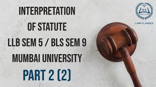 Interpretation of Statute IOS Part 2 2  Commencement of Statute  NK Law Classes  Online Class [upl. by Leia]